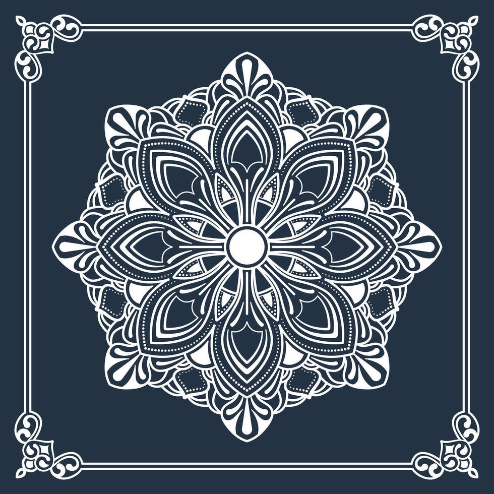 mandala ornament, round decorative design vector