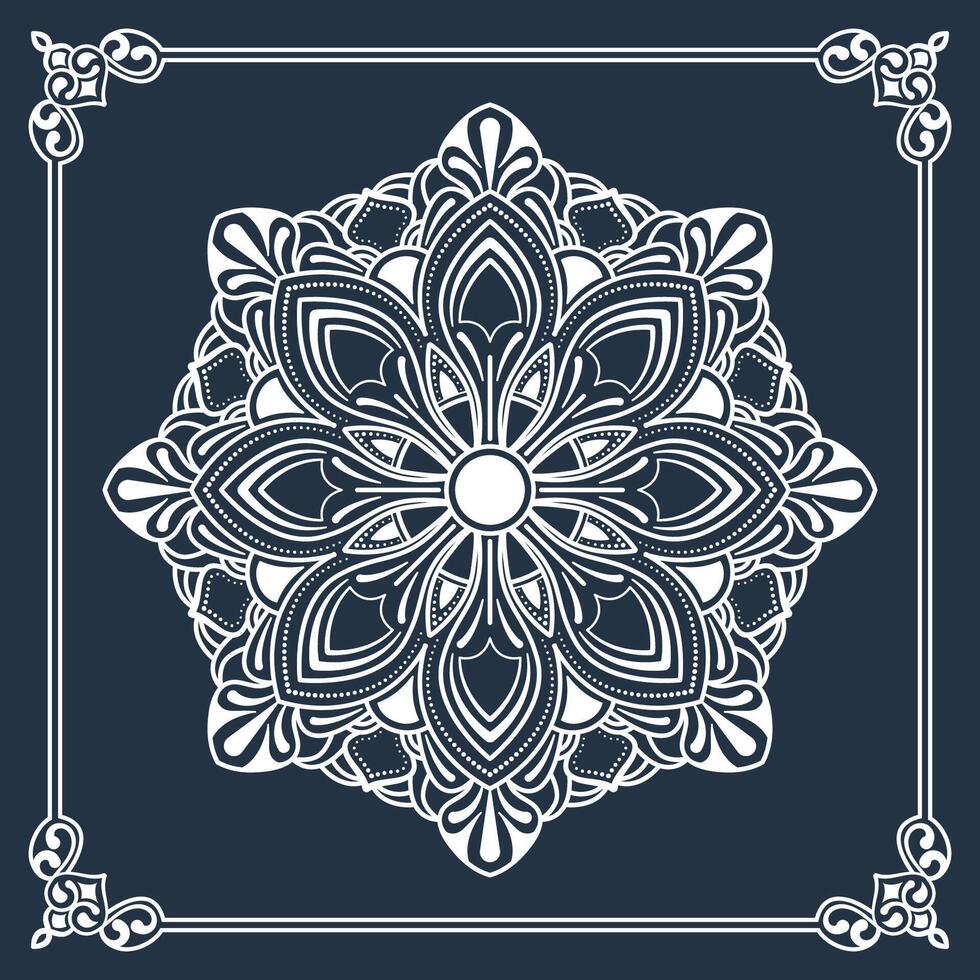 mandala ornamento, redondo decorativo diseño vector