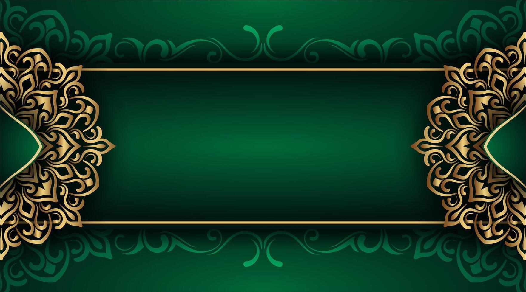 luxury background with golden mandala ornament vector
