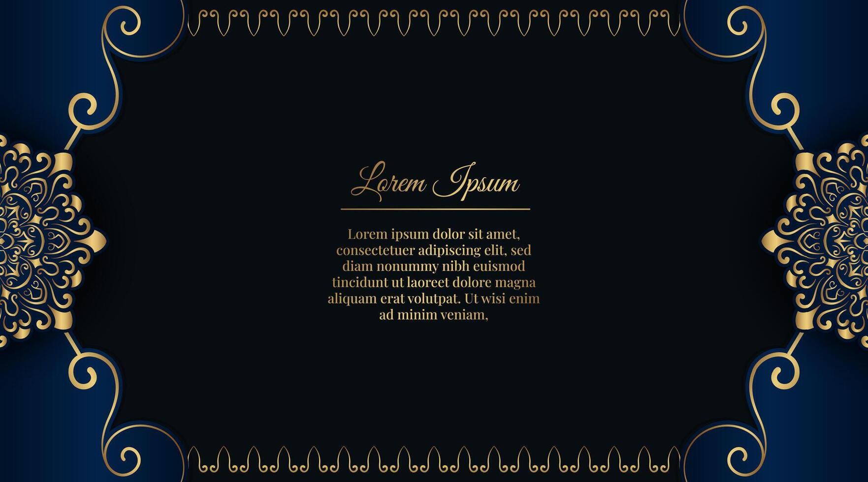 Luxury background with golden mandala ornament vector