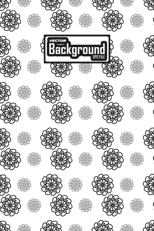 Vector black and white seamless abstract pattern background greyscale ornamental graphic design