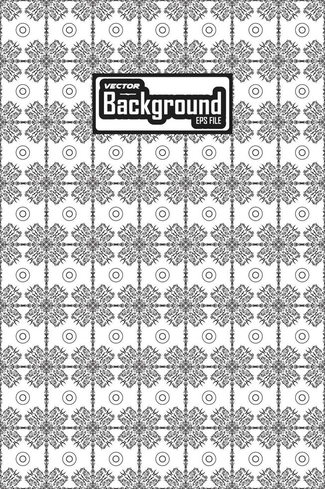 Vector black and white seamless abstract pattern background greyscale ornamental graphic design