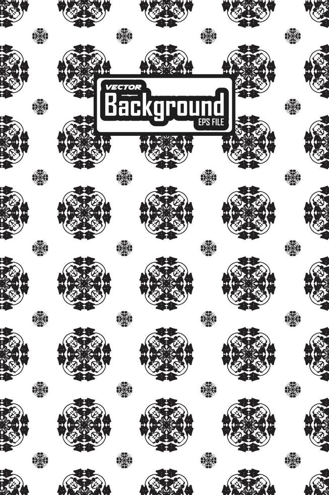 Vector black and white seamless abstract pattern background greyscale ornamental graphic design