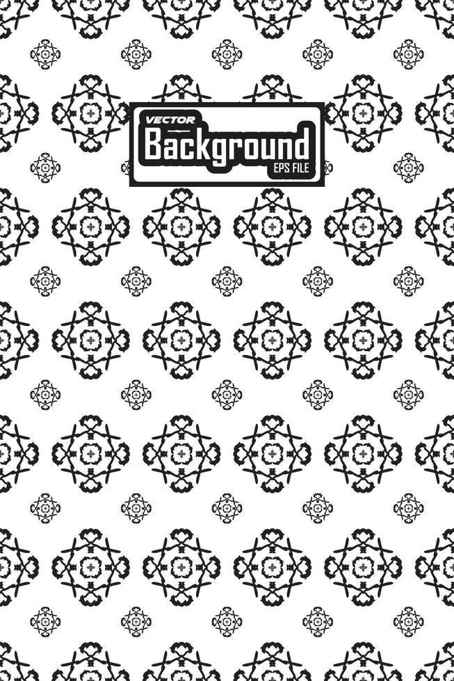 Vector black and white seamless abstract pattern background greyscale ornamental graphic design