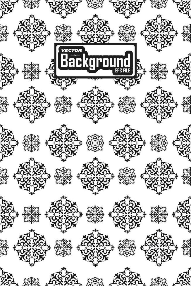 Seamless floral damask wallpaper pattern vector