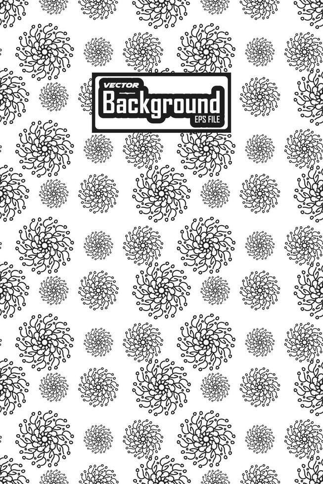 Vector black and white seamless abstract pattern background greyscale ornamental graphic design