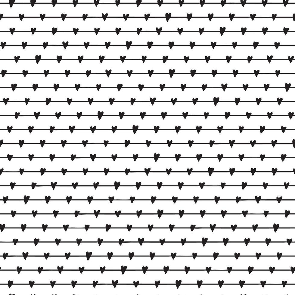 Seamless black and white abstract hand drawn texture. vector