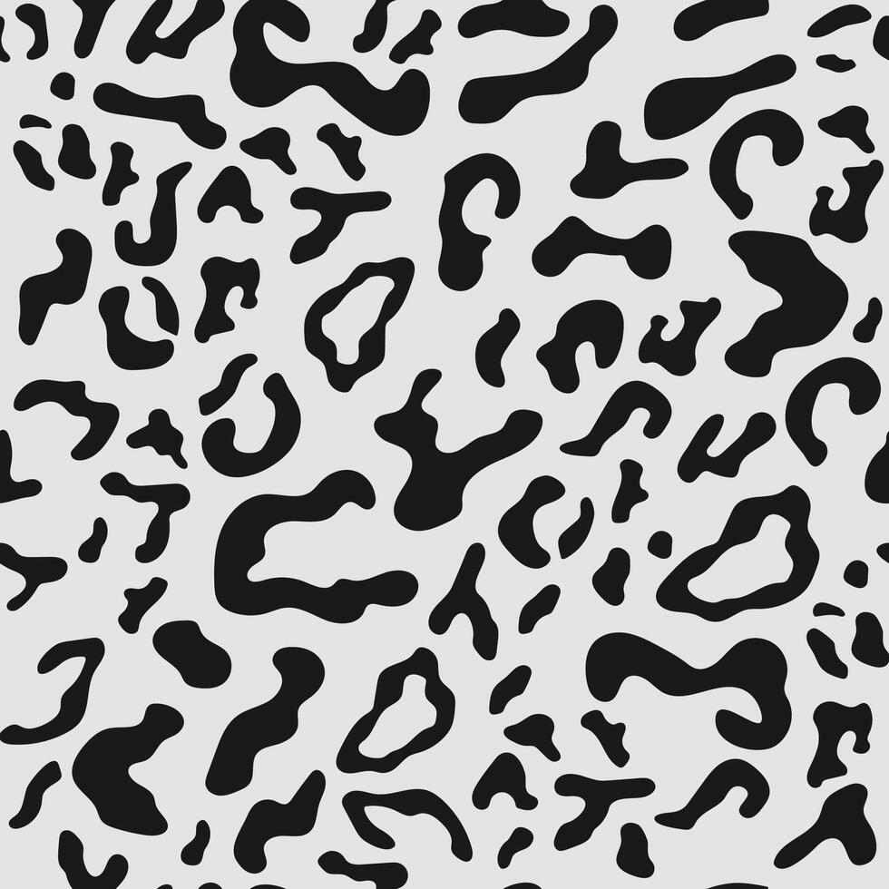 Seamless leopard fur pattern. Modern panther animal fabric textile print design. vector