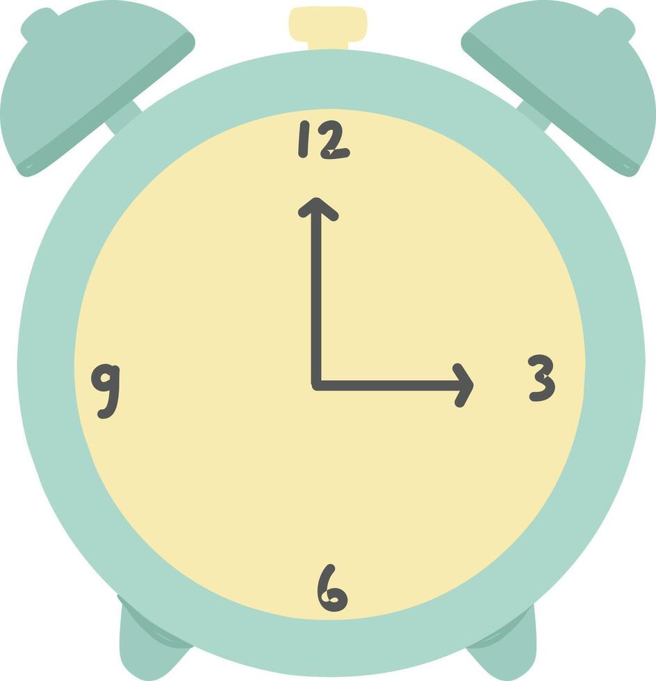 verde y amarillo alarma reloj vector