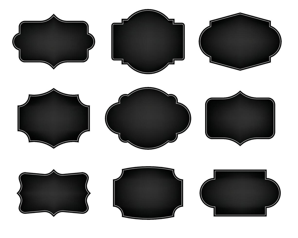 Retro tags templates for packaging, logos and badges. Vintage labels. vector