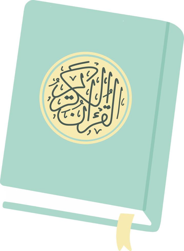 Al Quran ilustration element for ramadan kareem, eid al fitr, eid al adha, isra miraj vector