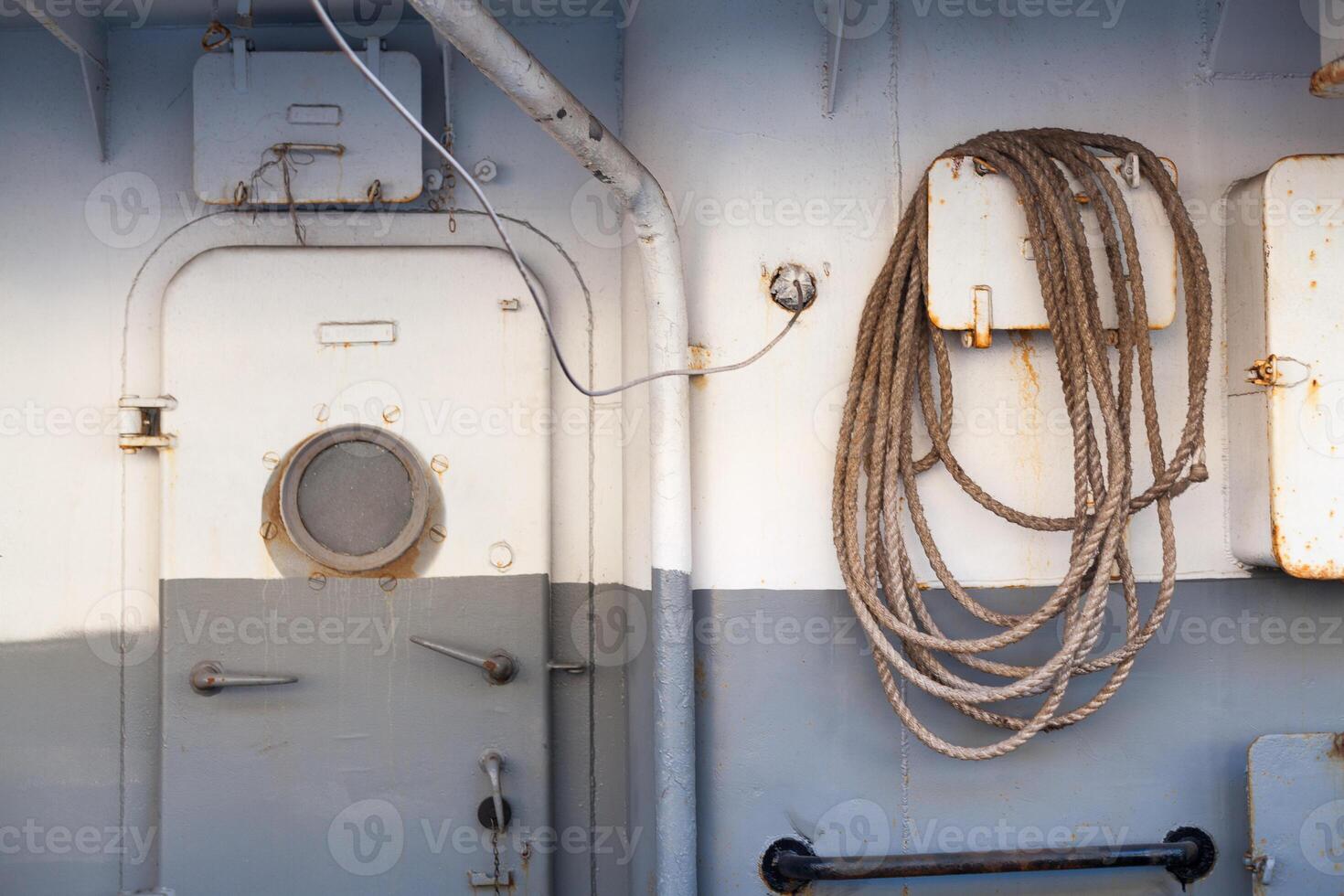 Modern ship door and windows photo