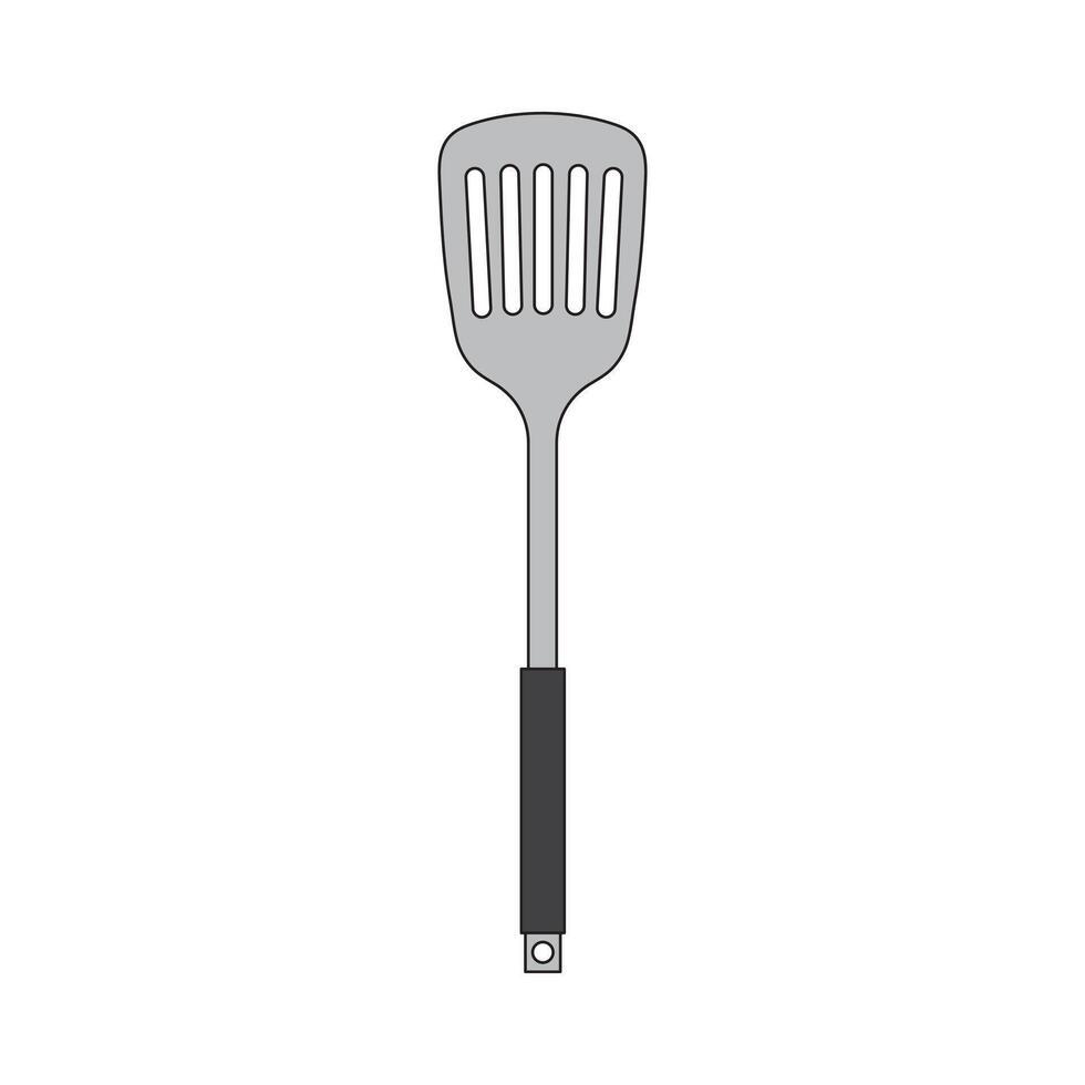 kids drawing Cartoon Vector illustration spatula icon Isolated on White Background