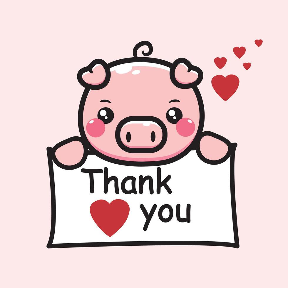 cute pig vector design illustration