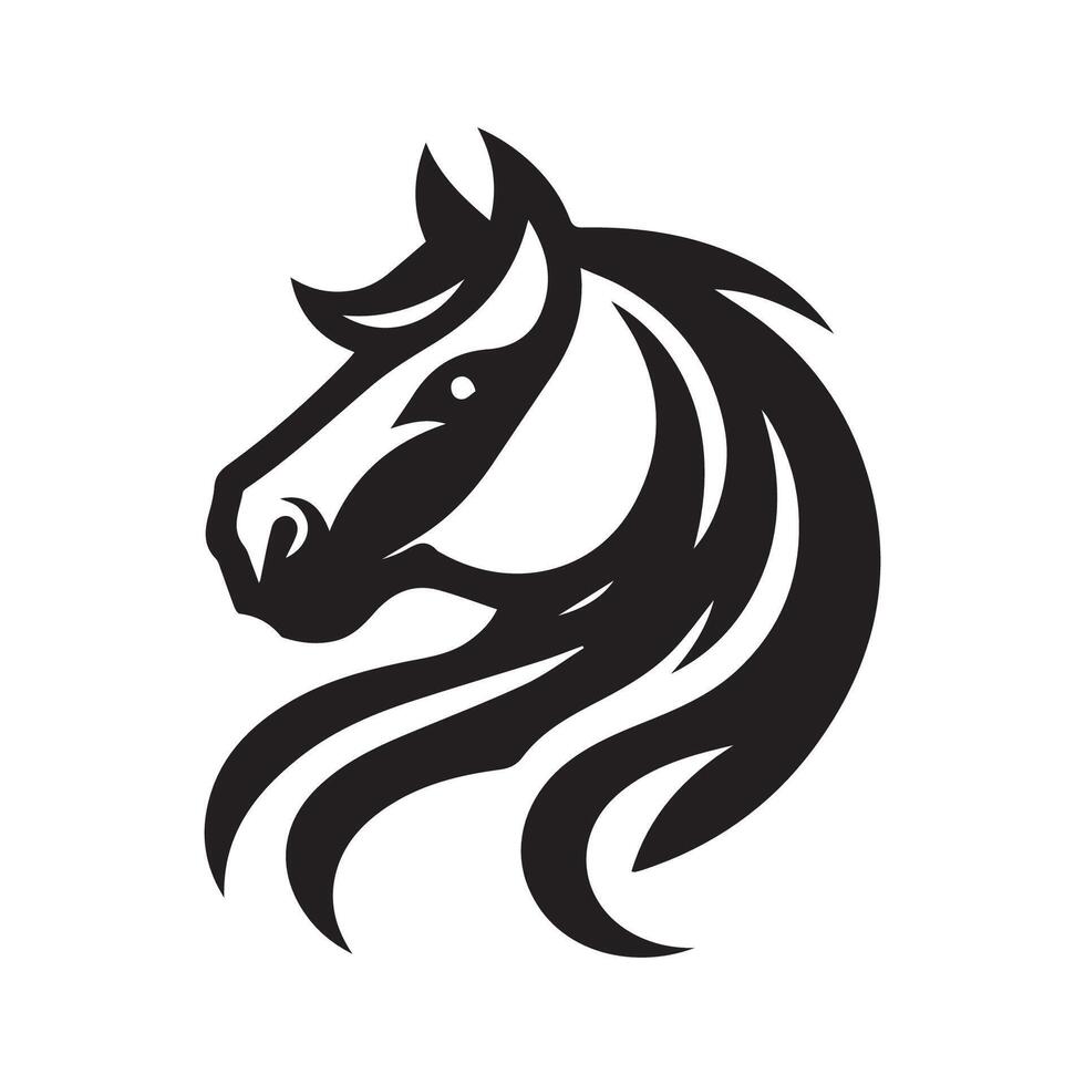 modern logo design, horse logo with a modern concept vector