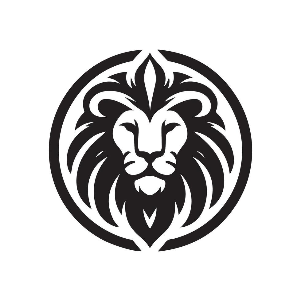 simple design logo, modern concept lion logo vector