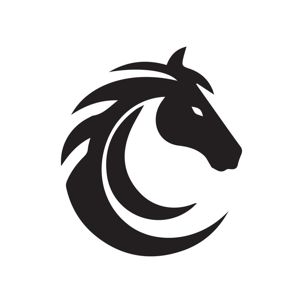 modern logo design, horse logo with a modern concept vector