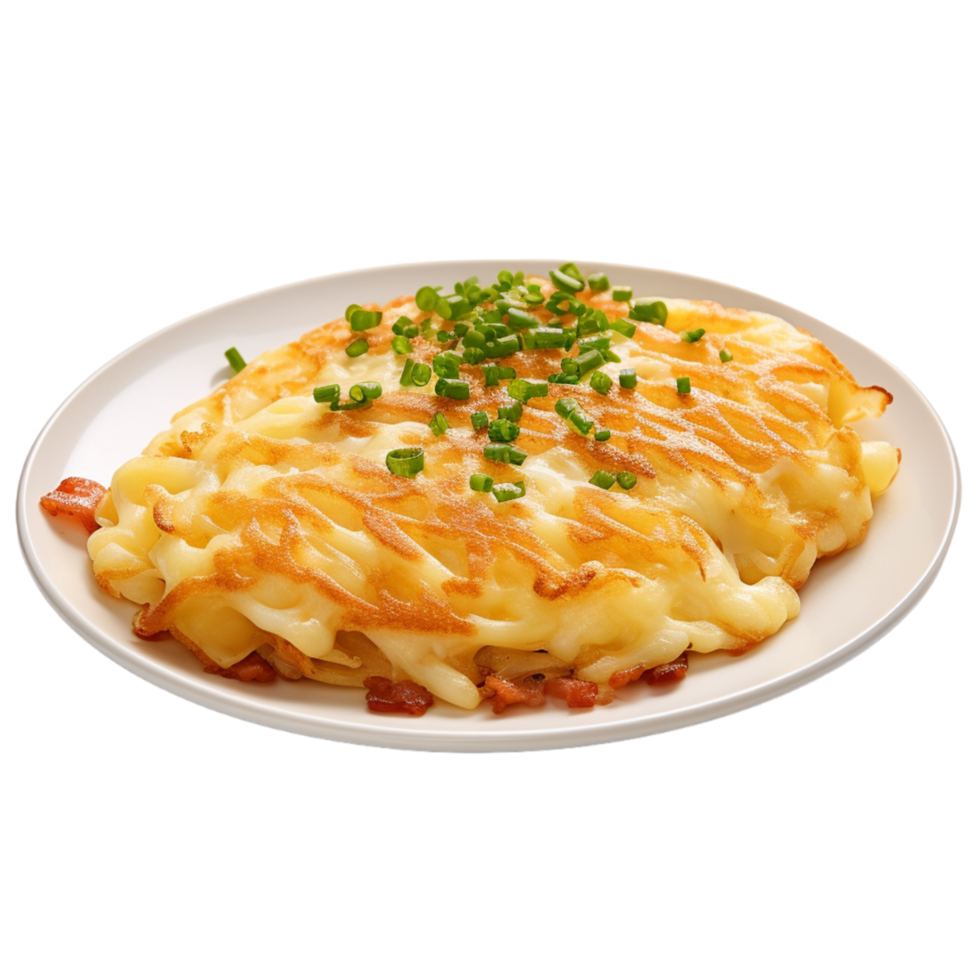 AI generated Spanish Potato Omelette Recipe isolated on transparent background png