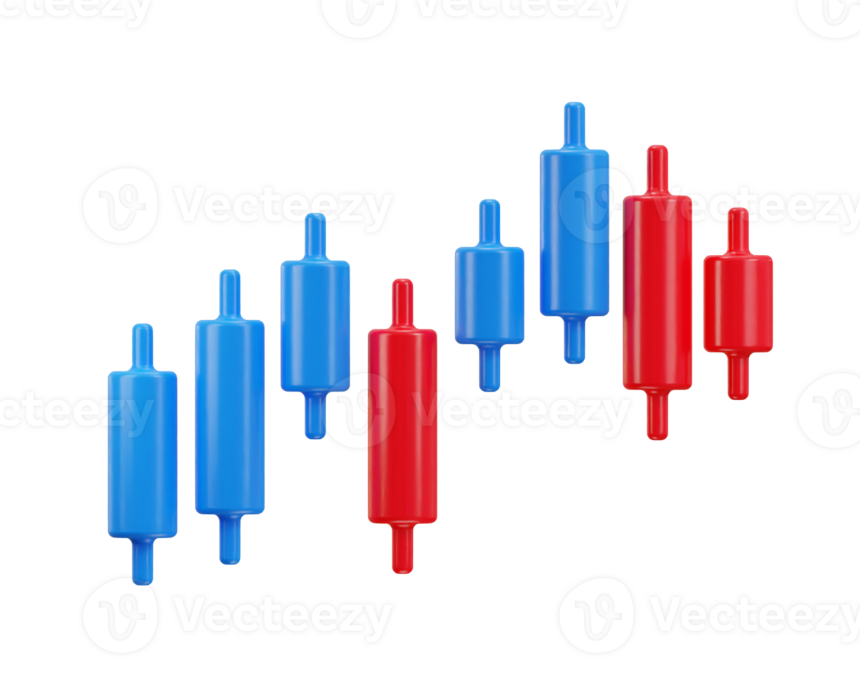 stock trading graph icon 3d render png