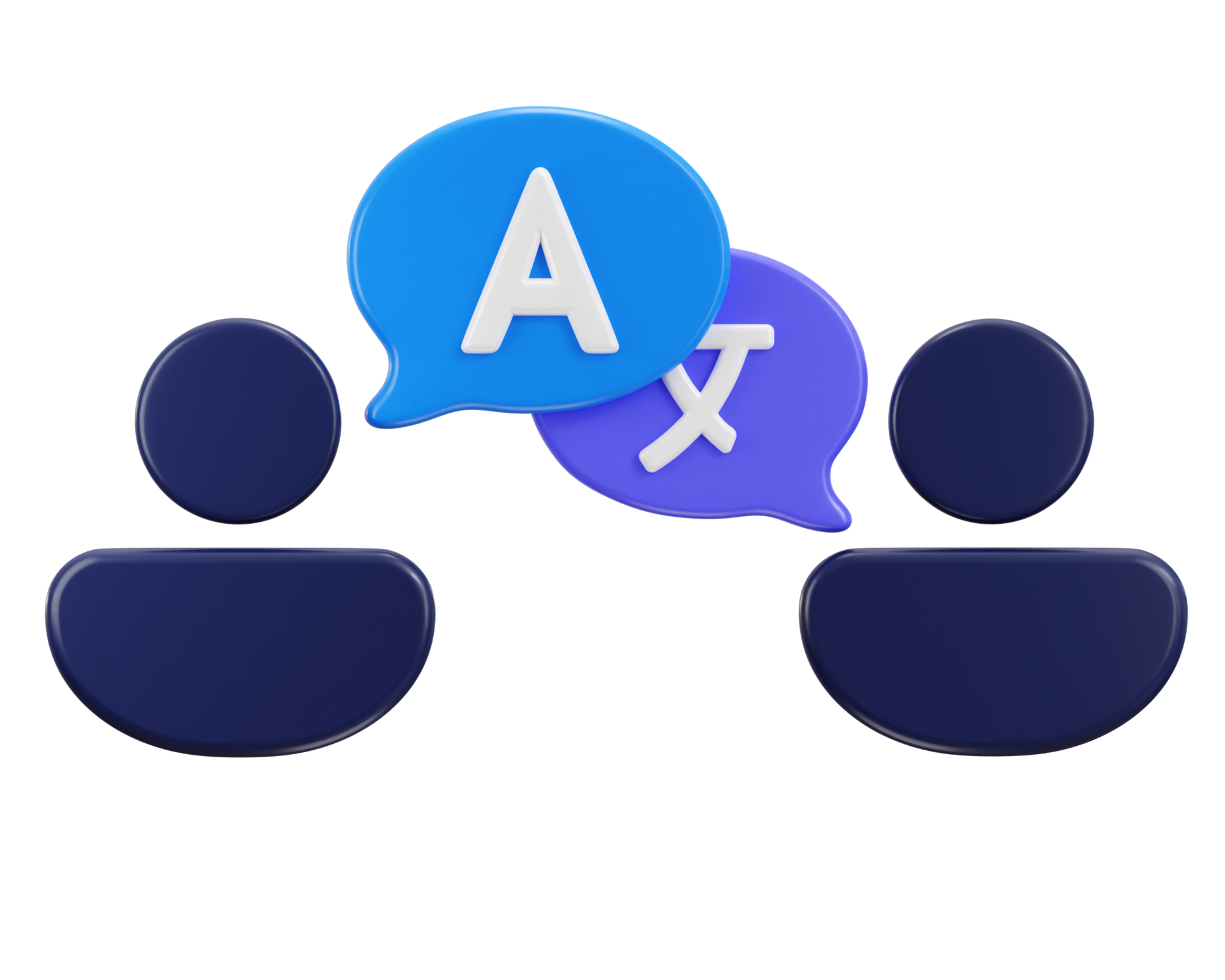user communication language icon 3d rendering illustration 41463871 PNG