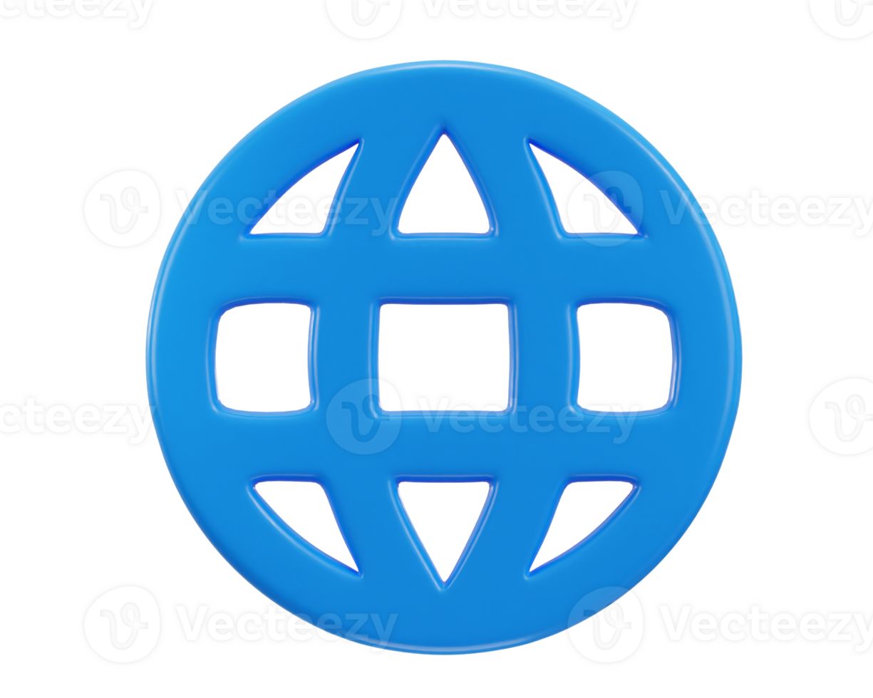 webb sida internet förbindelse nätverk besök digital teknologi ikon 3d framställa png