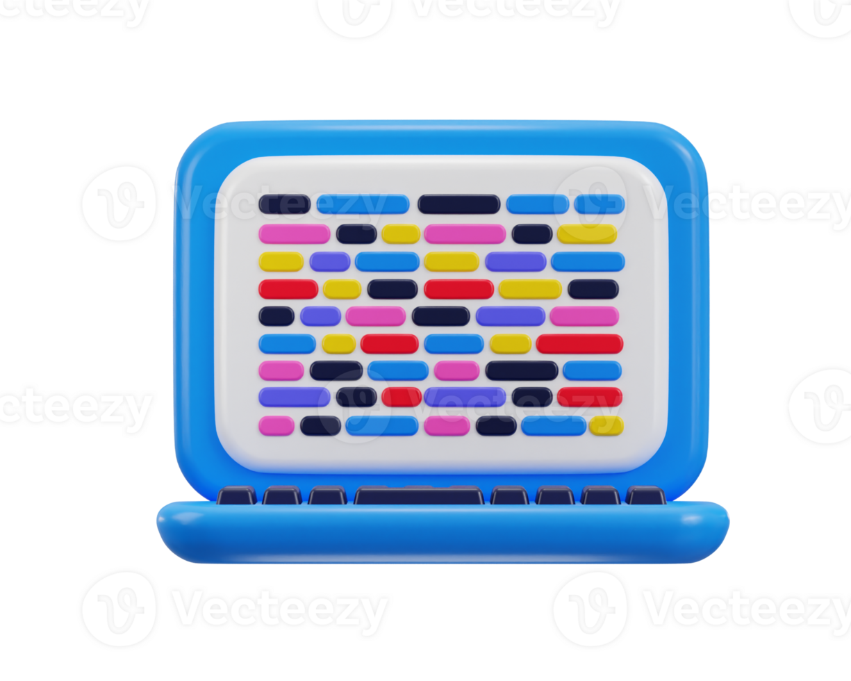 coding icon on computer programming development icon 3d rendering illustration png