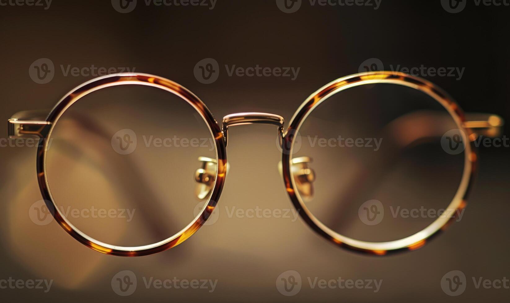 AI generated Glasses on a dark background. Selective focus. Shallow depth of field. photo