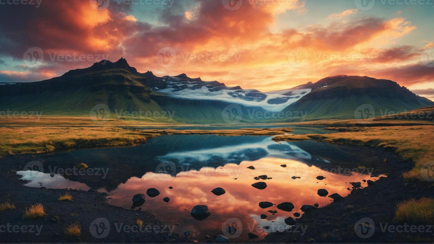 AI generated Breathtaking views of Iceland photo