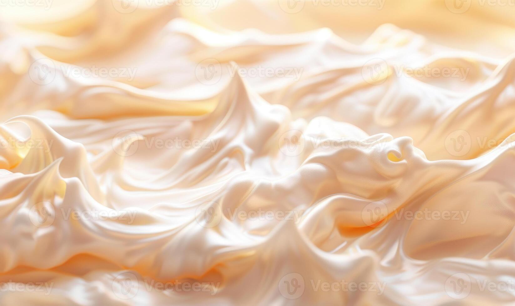 AI generated Close-up of melting vanilla ice cream, abstract background with ice cream close up view photo