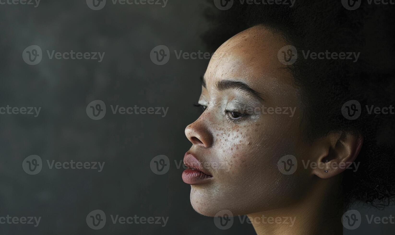 AI generated Beauty portrait of young african american woman with face mask. Skin care, beauty procedures photo