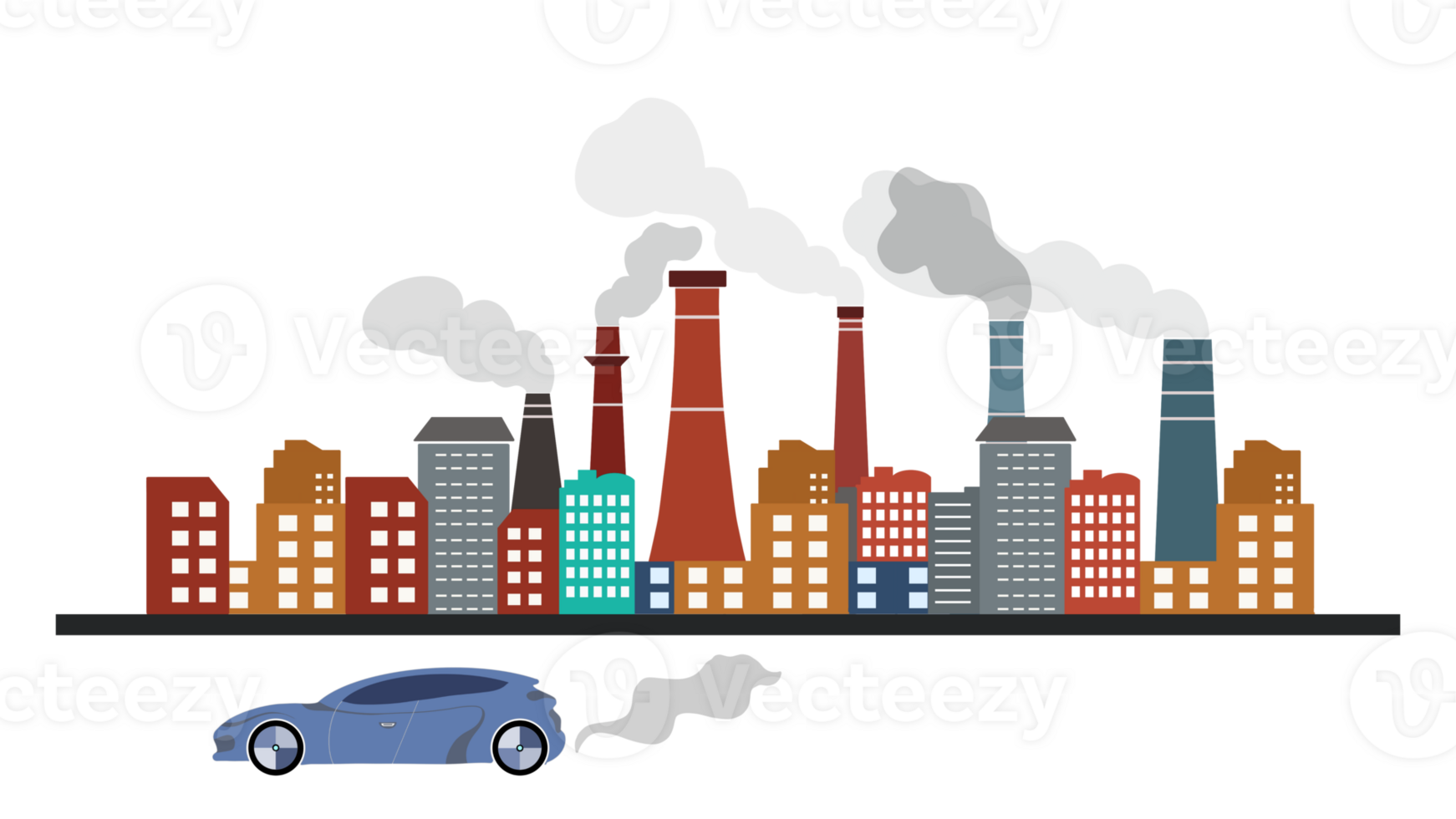 Power plant in city, Industrial chimneys from factory, Metallurgical industrial factory, Poisoned air, Epic pollution of nature, Toxic substances. smoke moving, car exhaust pipe with engine running png