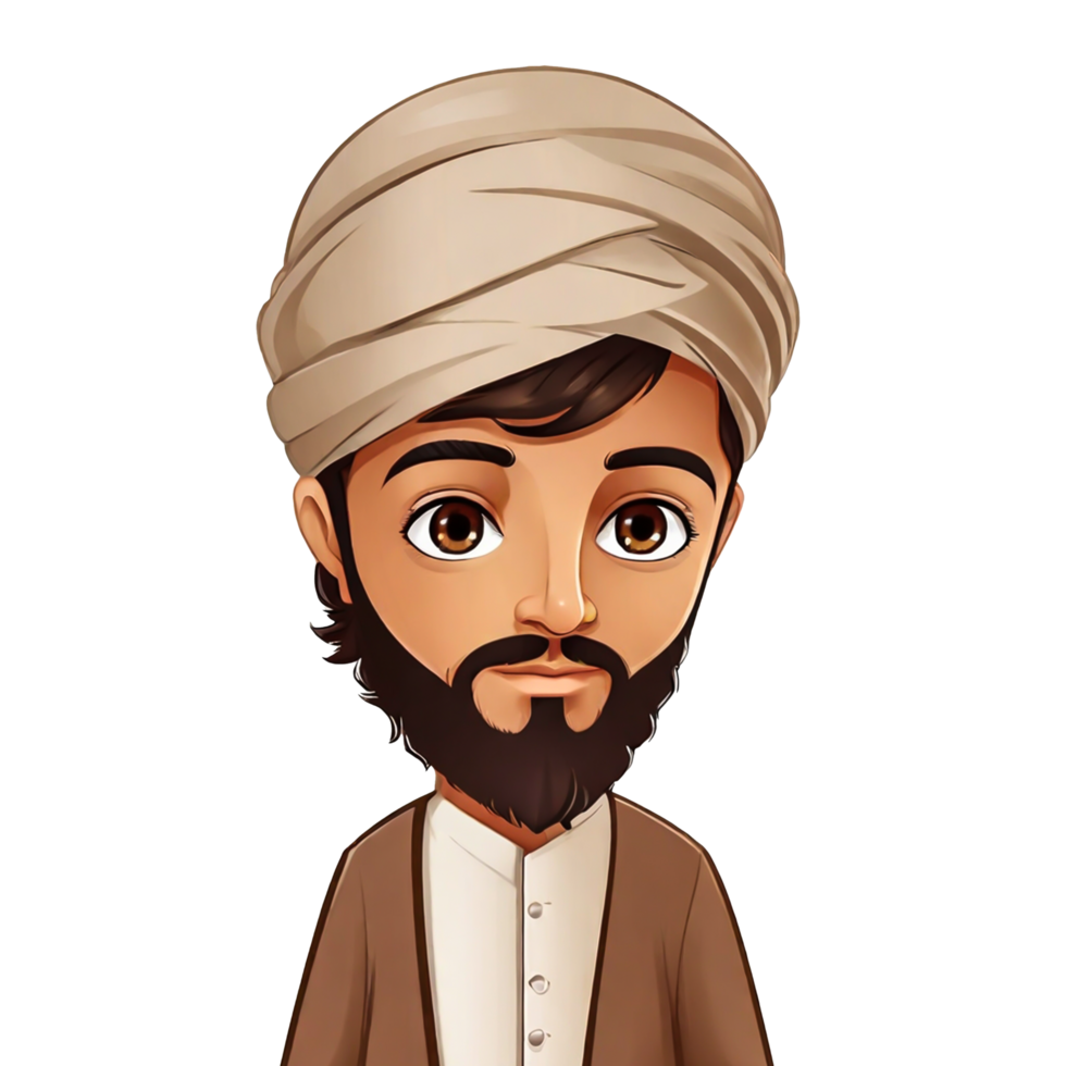 ai generiert arabisch Mann Illustration png