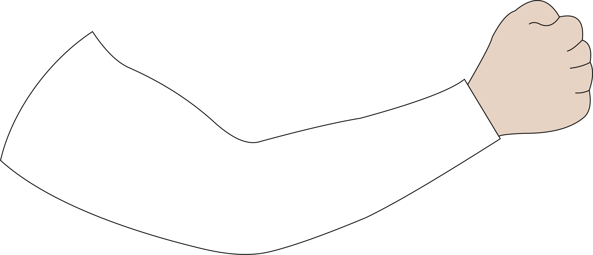 Arm sleeve white color PNG