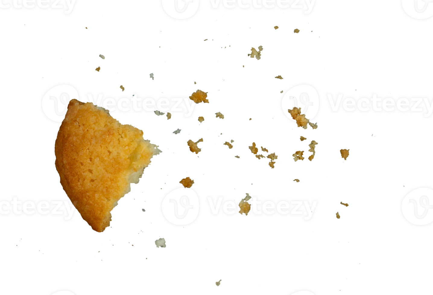 cookie with crumbs isolated png