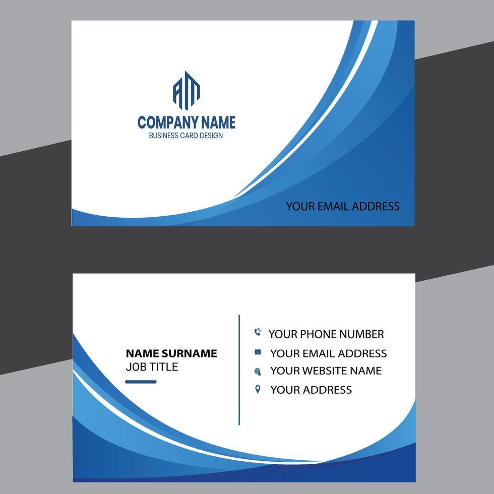 Modern and clean professional business card template vector