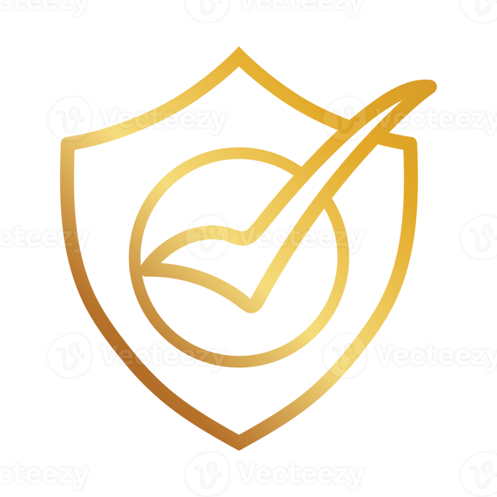 gold check mark icon gold certificate stamp png