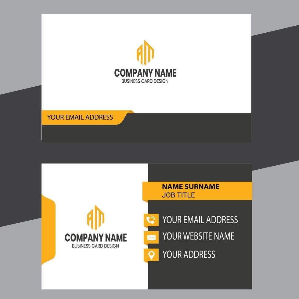 Modern and clean professional business card template vector