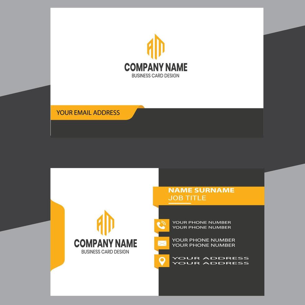 business card, black and white business card vector