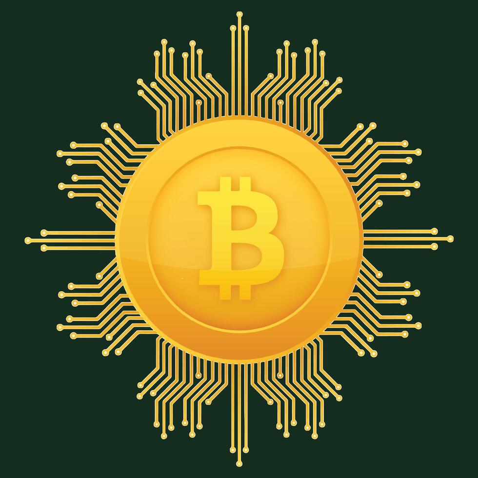 Bitcoin Flat icon Cryptocurrency Bitcoin vector