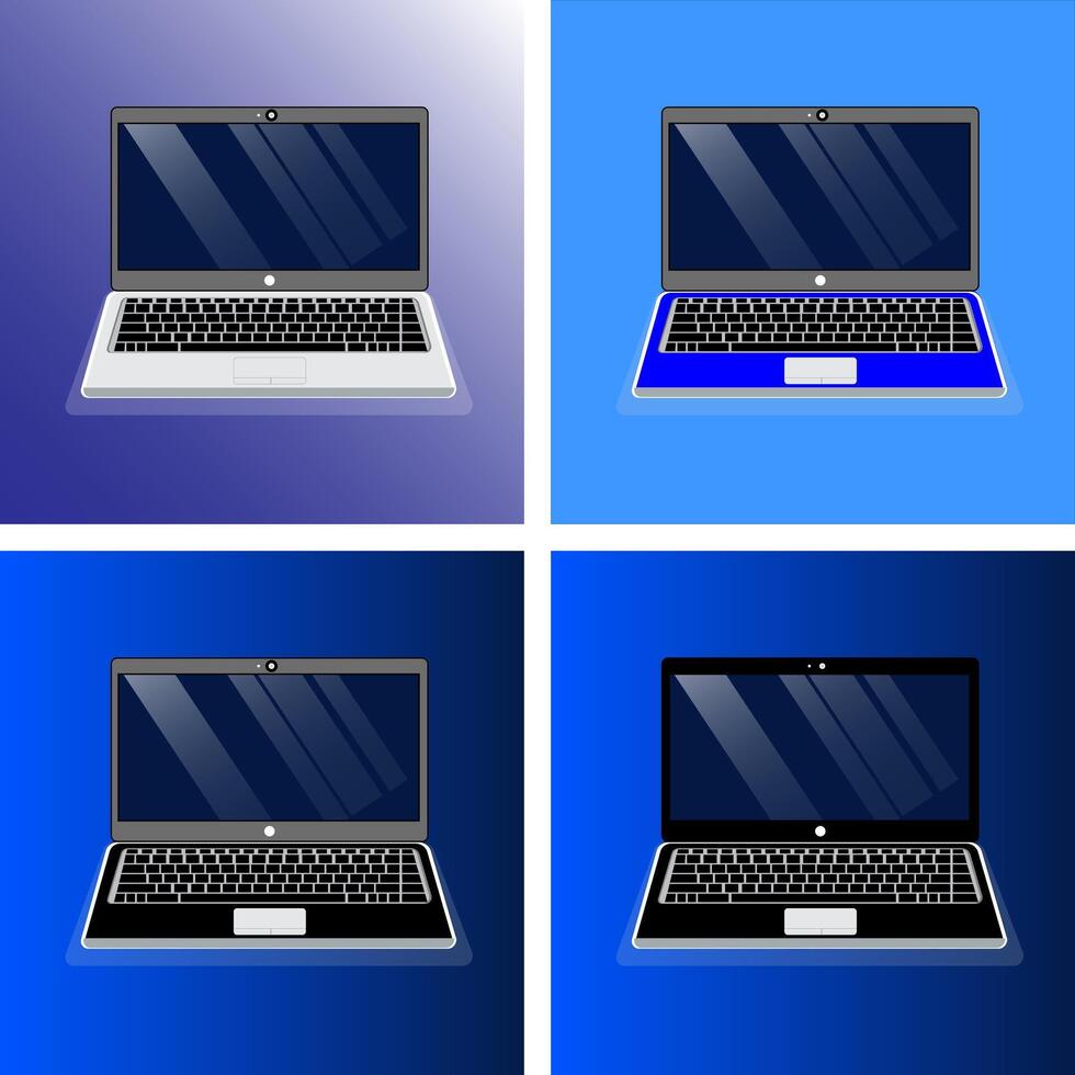 Laptop vector template design