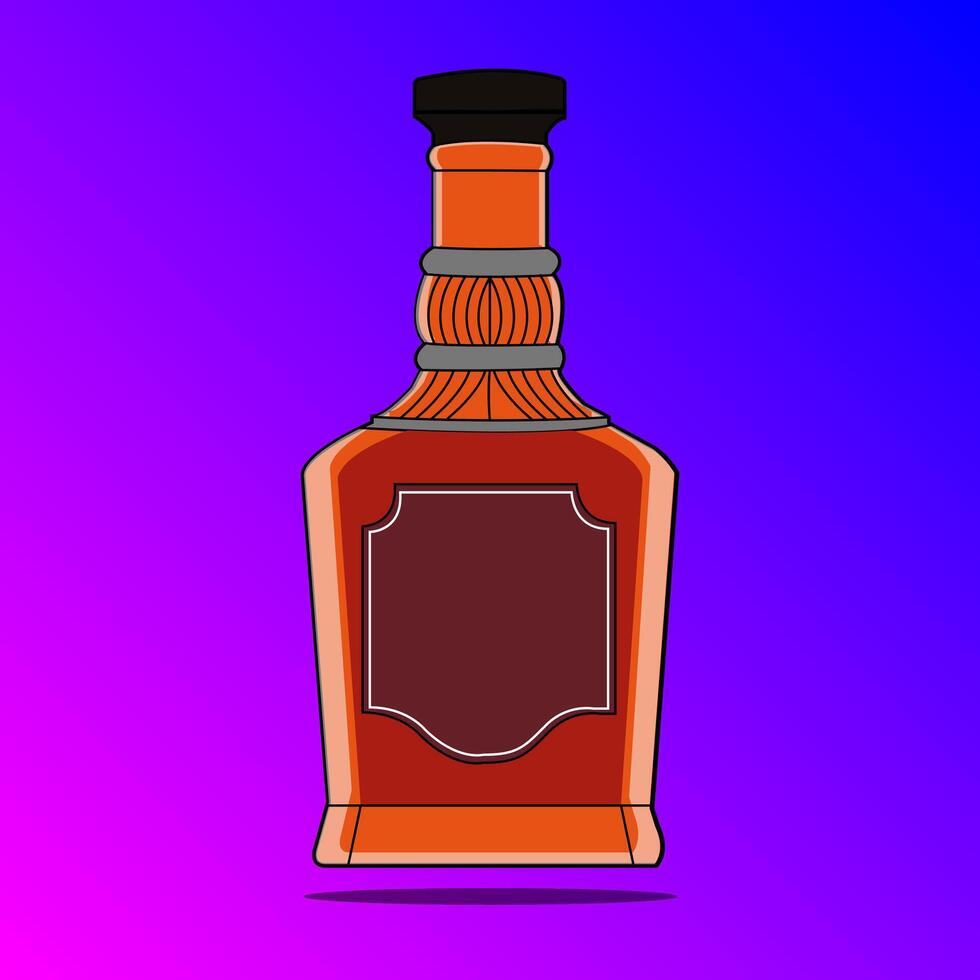 Glass bottle vector