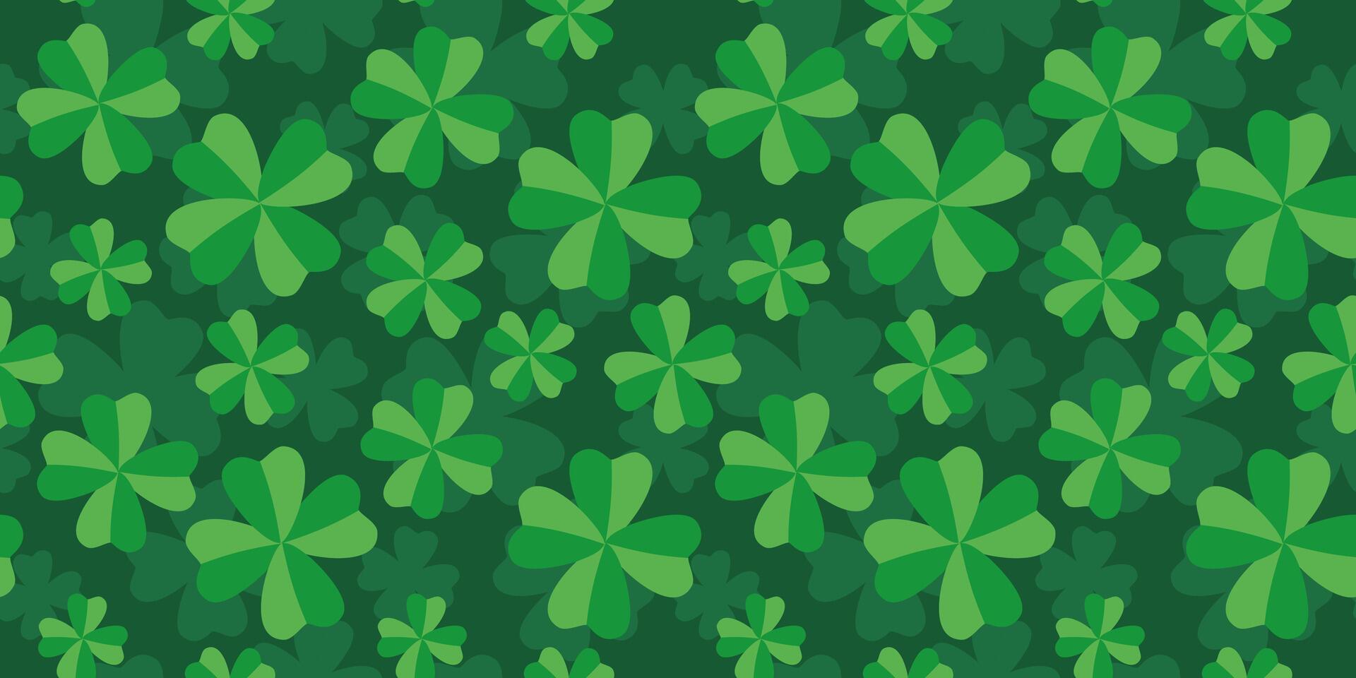 Retro pattern with clovers vector