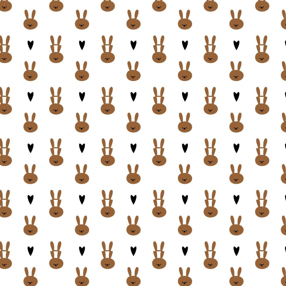 seamless pattern of cute rabbit. vector