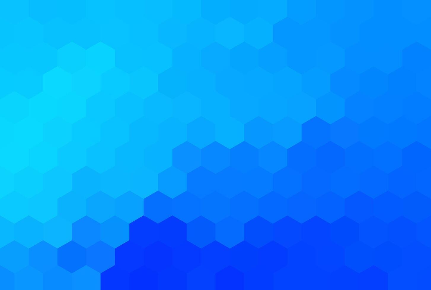 Hexagonal gradient blue pixel background. vector