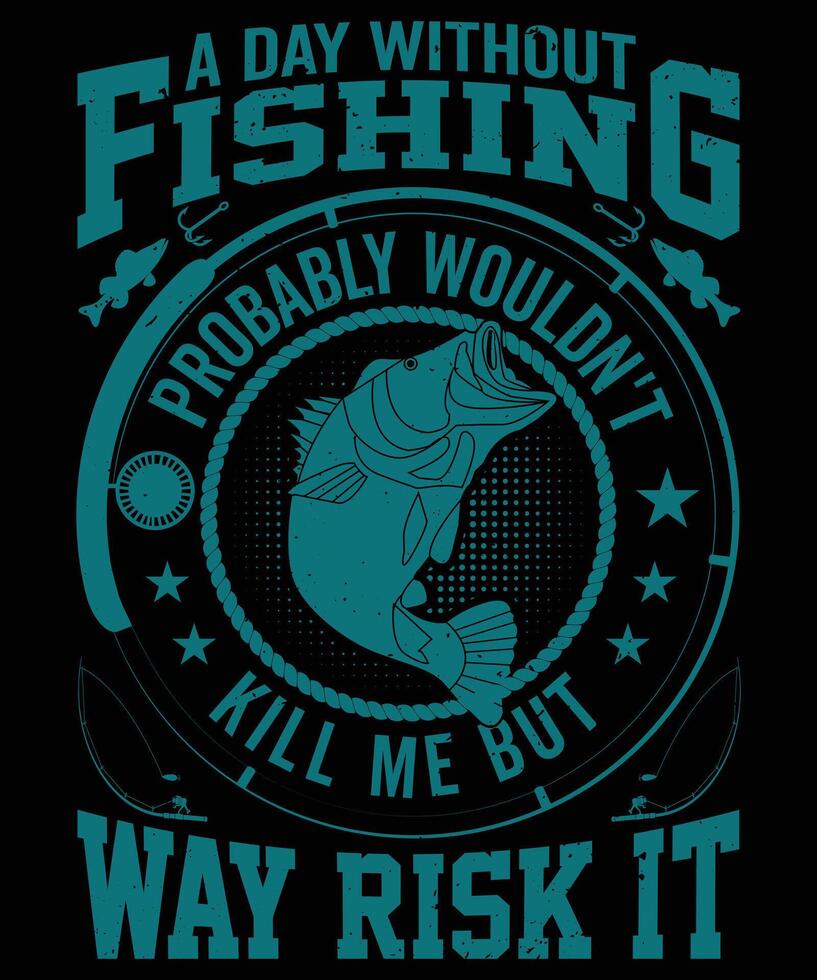 camiseta de pesca vector