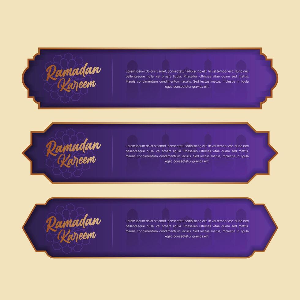 Ramadan Kareem islamic banner template vector