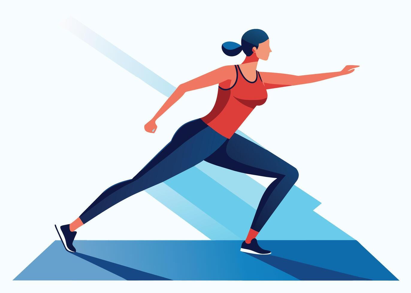 Exercise and Fitness Routine on White Background vector