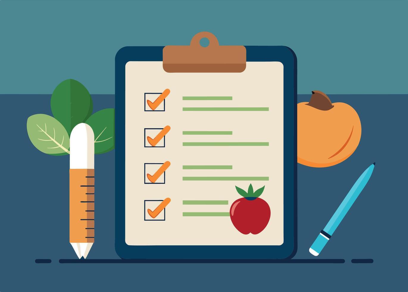 Nutrition and Diet Plan on White Background vector