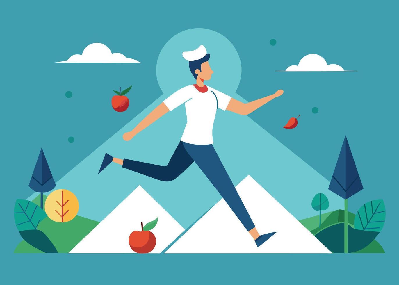 Healthy Lifestyle Choices on White Background vector