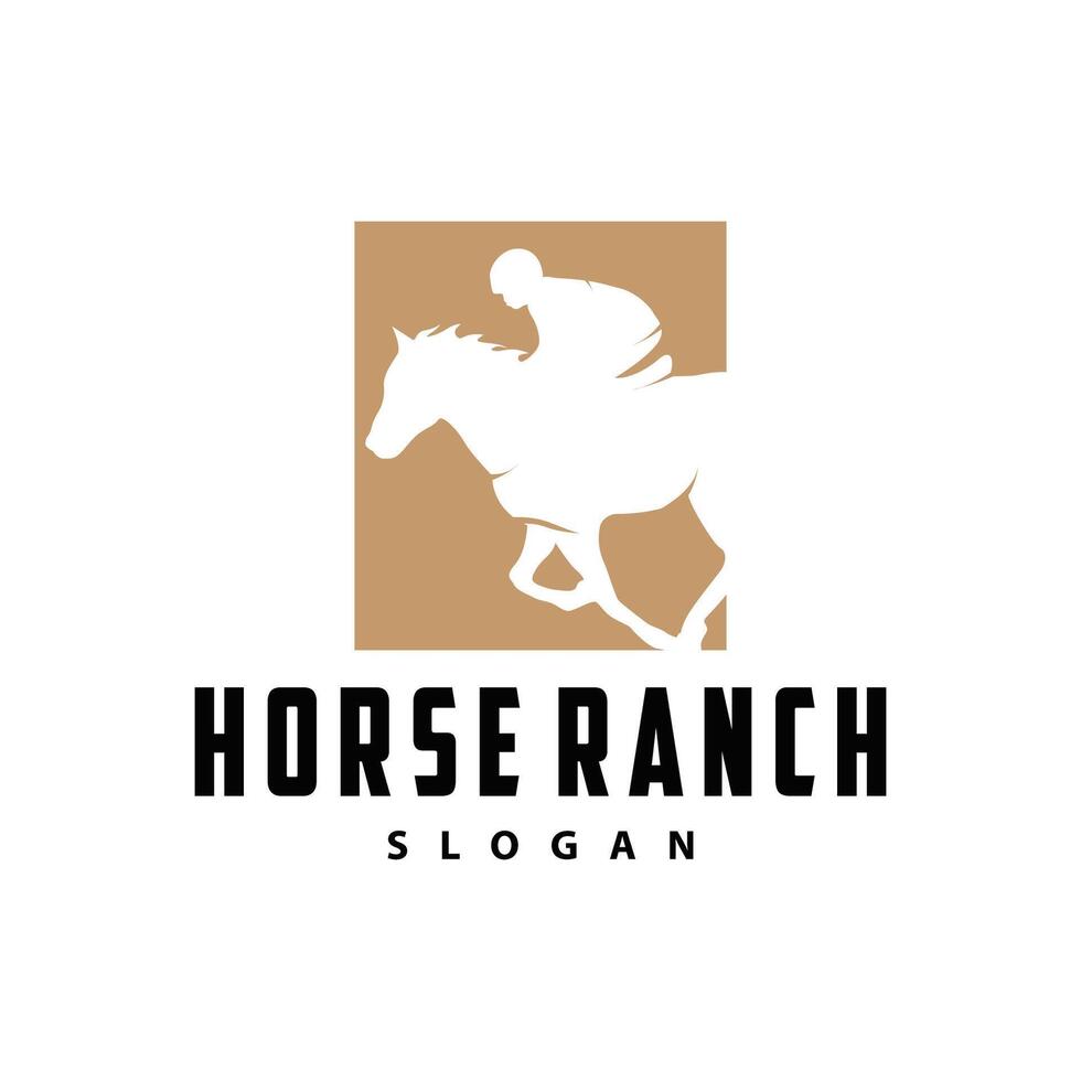 Horse logo simple illustration horse ranch template western country cowboy retro vintage silhouette design vector